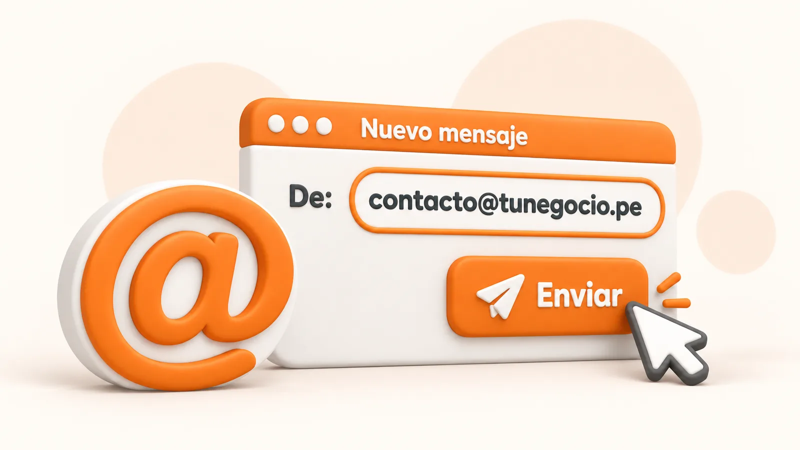 Persona enviando correos corporativos