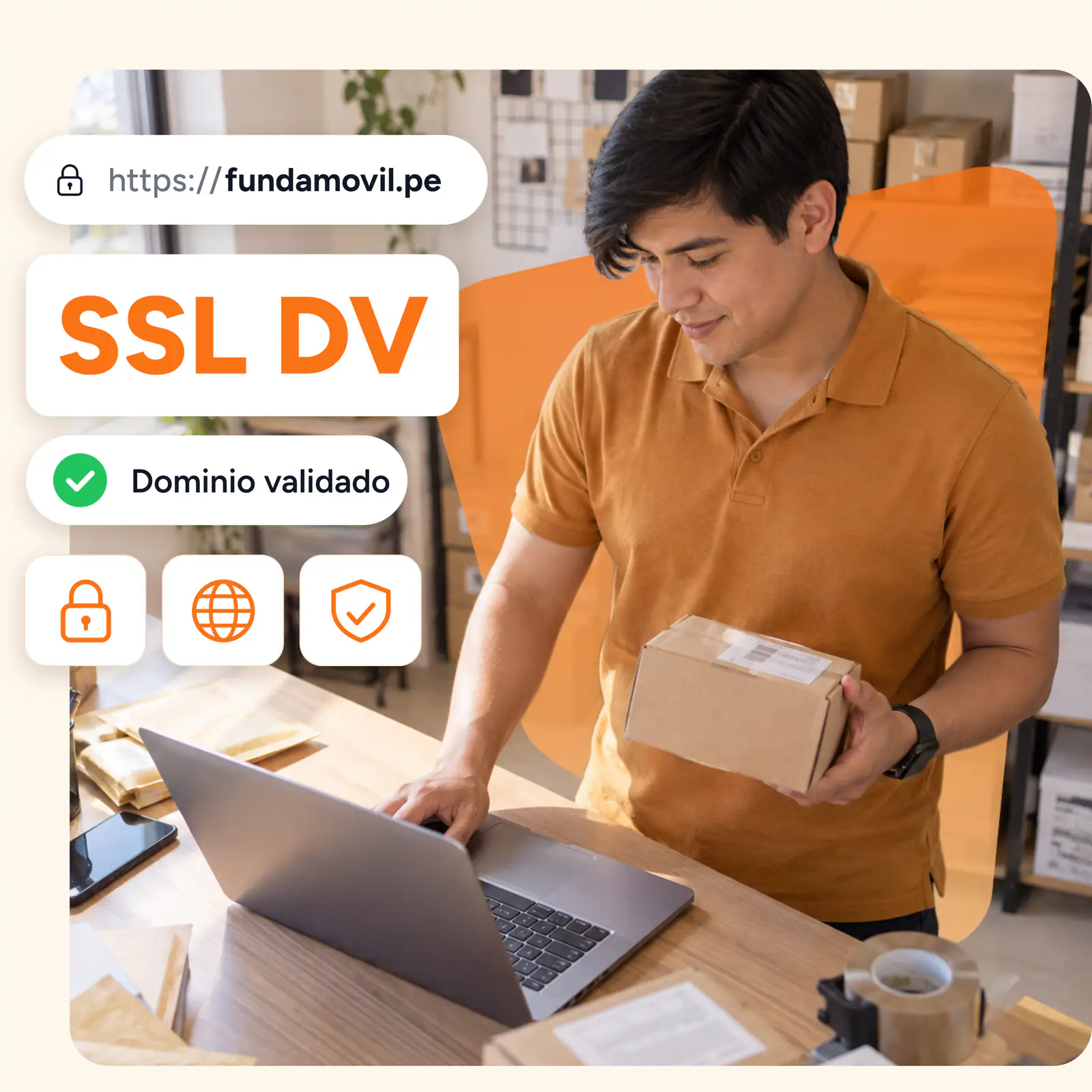 Certificado SSL DV de Validación de Dominio para proteger tu sitio web y los datos de tus clientes