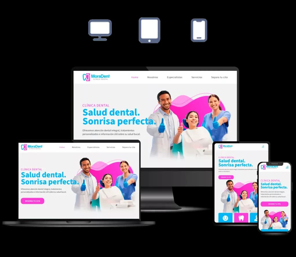 Diseño Web Responsive para tu negocio. Crea una página web que se adapte a cualquier tamaño de pantalla.