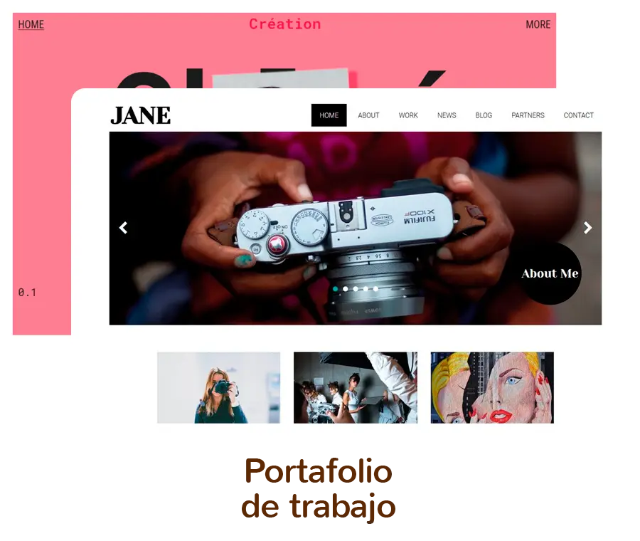 Plantillas de diseño web para crear página web de Portafolio.