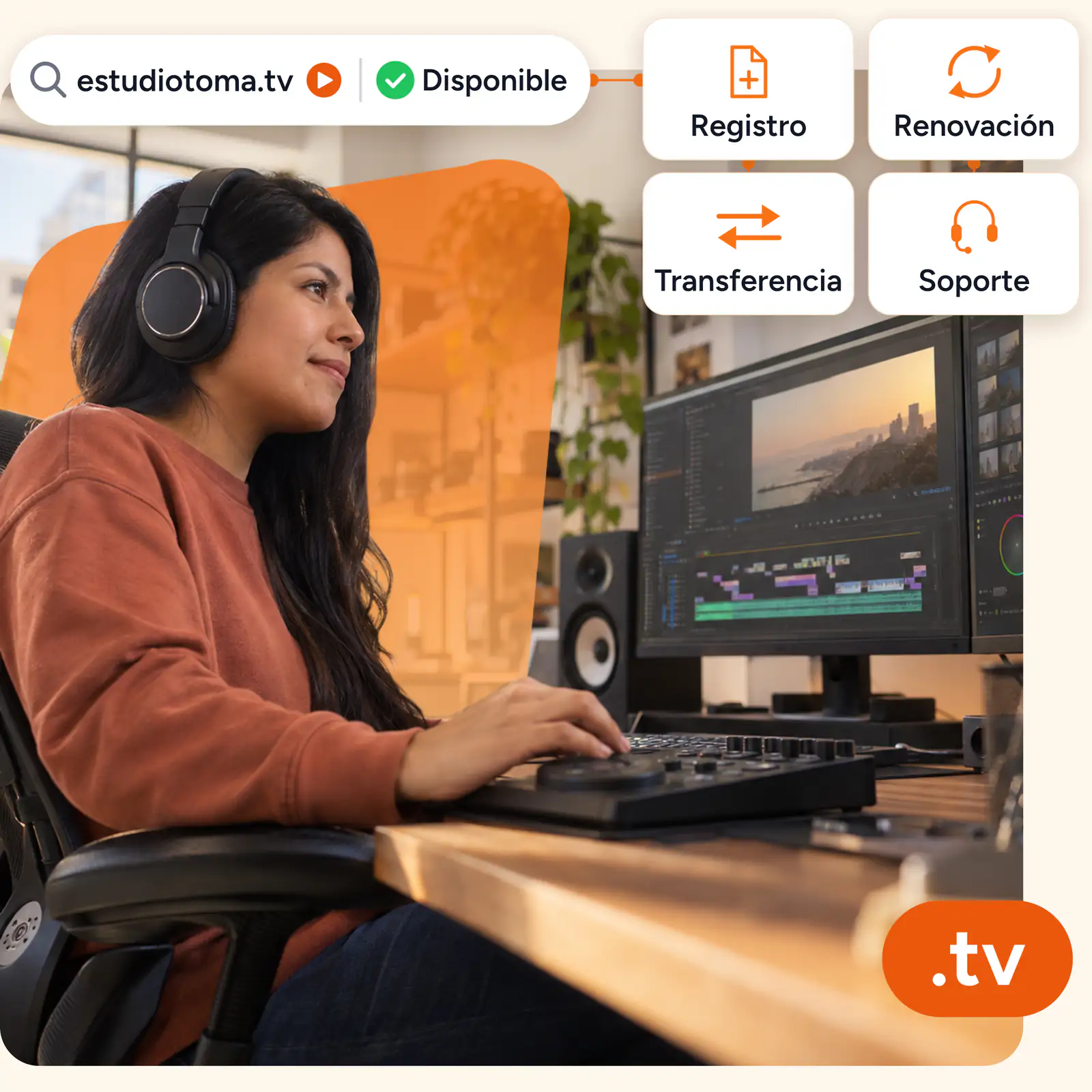 Comprar dominio .tv y lleva tu proyecto audiovisual al mundo digital.