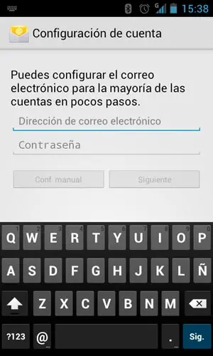 paso 1 - configurar cuenta de correo en Android