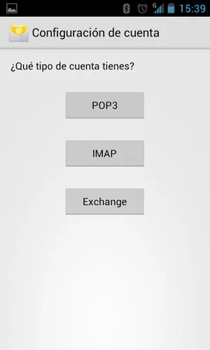 Paso 3 - configurar cuenta de correo en Android