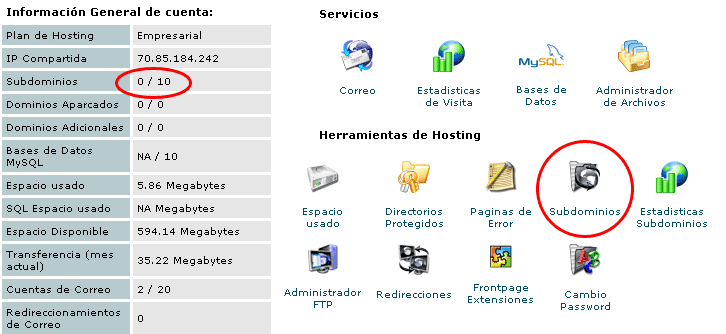 Herramienta Subdominios