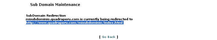 Configuración de subdominio