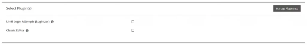 Seleccionar plugins