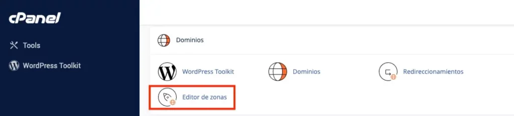 Editor de zonas
