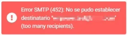 Mensaje de error