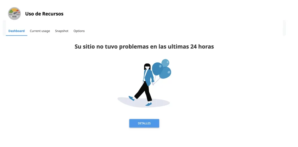 Dashboard - Uso de recursos