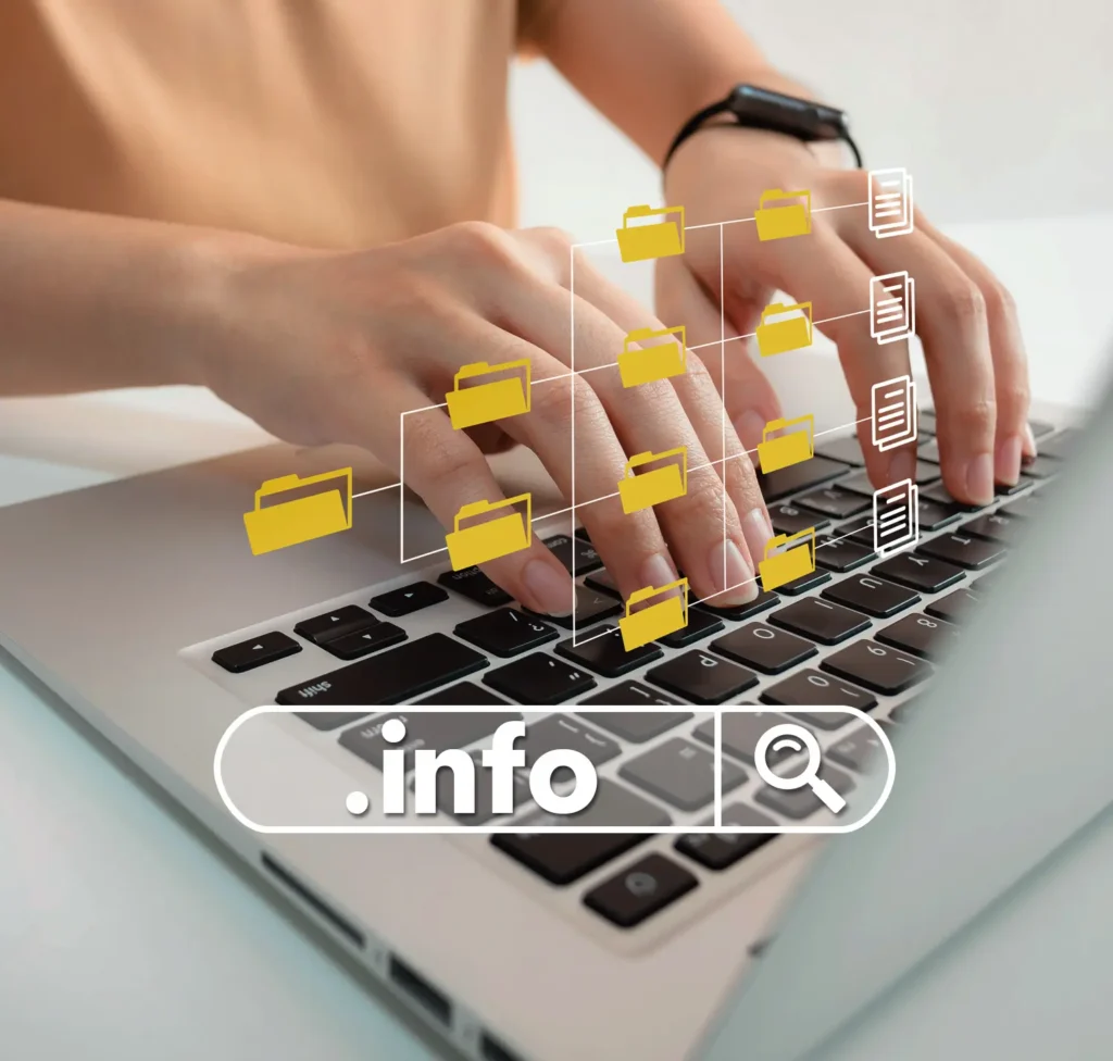 El dominio .info es una de las extensiones más reconocidas en el mundo, creada para proyectos y sitios web que brindan información sobre productos, servicios o conocimiento sobre temas específicos.
